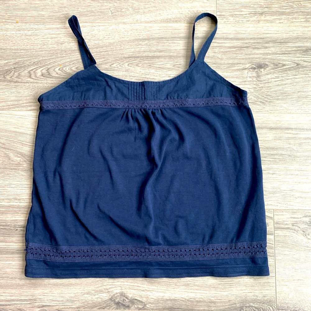 5 for $20 Deal! Jones New York Sport Blue Eyelet Tank Size L Cotton Athleisure